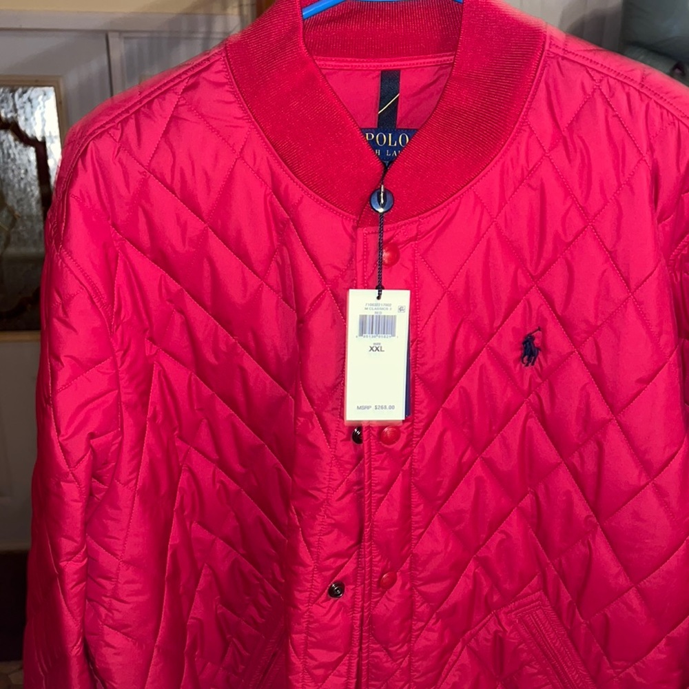 Ralph Lauren Red Bomber Jacket Sz XXL